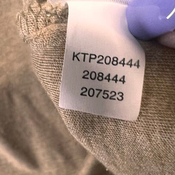 J Jill Simply Supima Tunic Top Womens 1X Tan Crew Neck Drop Shoulders Relaxed - Picture 13 of 14